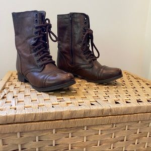 Steve Madden Leather Combat Boots